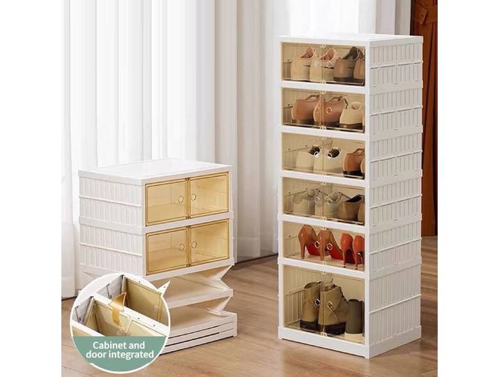 YQINGMAOY - Meuble À Chaussures De Grande Capacité Pour Couloir - Écologique - Solide Et Durable - 44*34.5*117 cm - Blanc