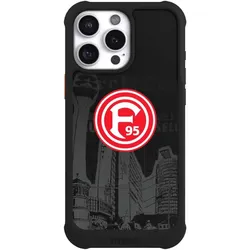 Nivocase Hülle für Apple iPhone 16 Pro Max Stossfeste Handyhülle NIVOmax Case Schwarz Fortuna Düsseldorf (Apple iPhone 16 Pro Max), Smartphone Hülle, Schwarz