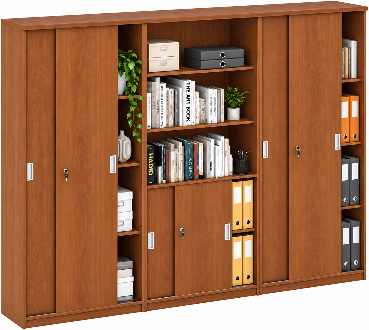 B2B Partner Schrank-Set MIRELLI, Typ IX – Kirschbaum