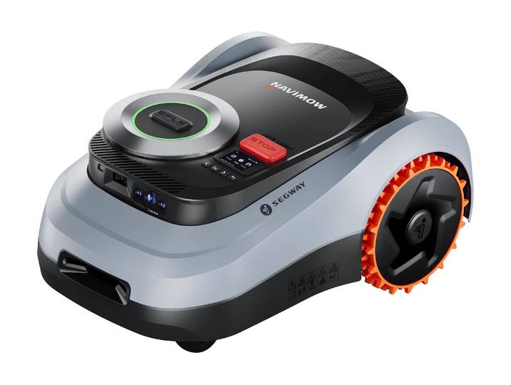 Rasenmähroboter Navimow i215E Lidar 1500 m² , grau (grau, orange, schwarz), B:44,5cm H:63,5cm T:28,7cm, Rasenmähroboter, Rasenmähroboter