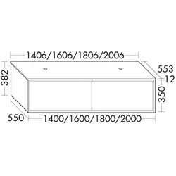 Burgbad Konsole +Waschtischunterschrank Uomo Preisgruppe 2 Schilf Solid Matt/Feinstein Beton SHPY201F7465A0390