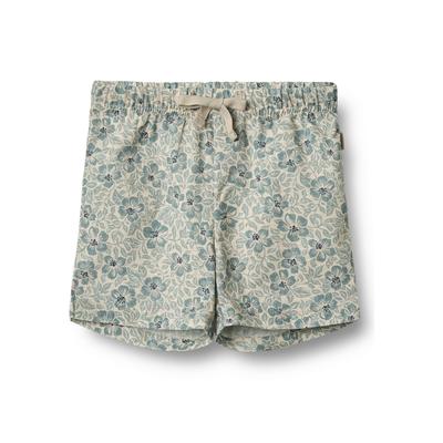 Shorts WHEAT "WHEAT Shorts Max", Mädchen, Gr. 74, beige (aqua hawaii flowers), 100% Baumwolle, geblümt, normal, Hosen Shorts