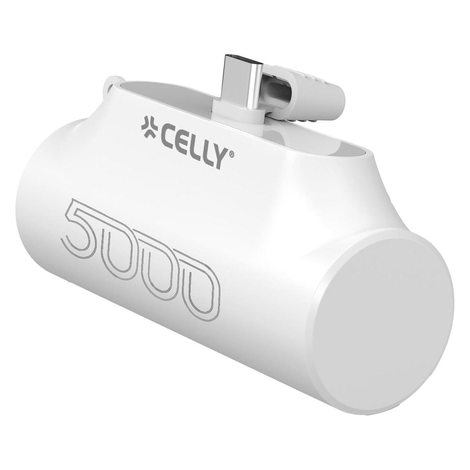 Celly PowerBank Compact Usb-C 5000mAh (5000 mAh, 10.50 W, 18.50 Wh) (PBC5000WH)