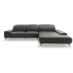 Musterring Ecksofa MR 2490 Leder Anthracite 342 x 207 cm