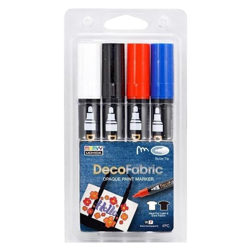 Marvy Primäre Textildekorationsmarker, 4 Farben (4x) (58168209)