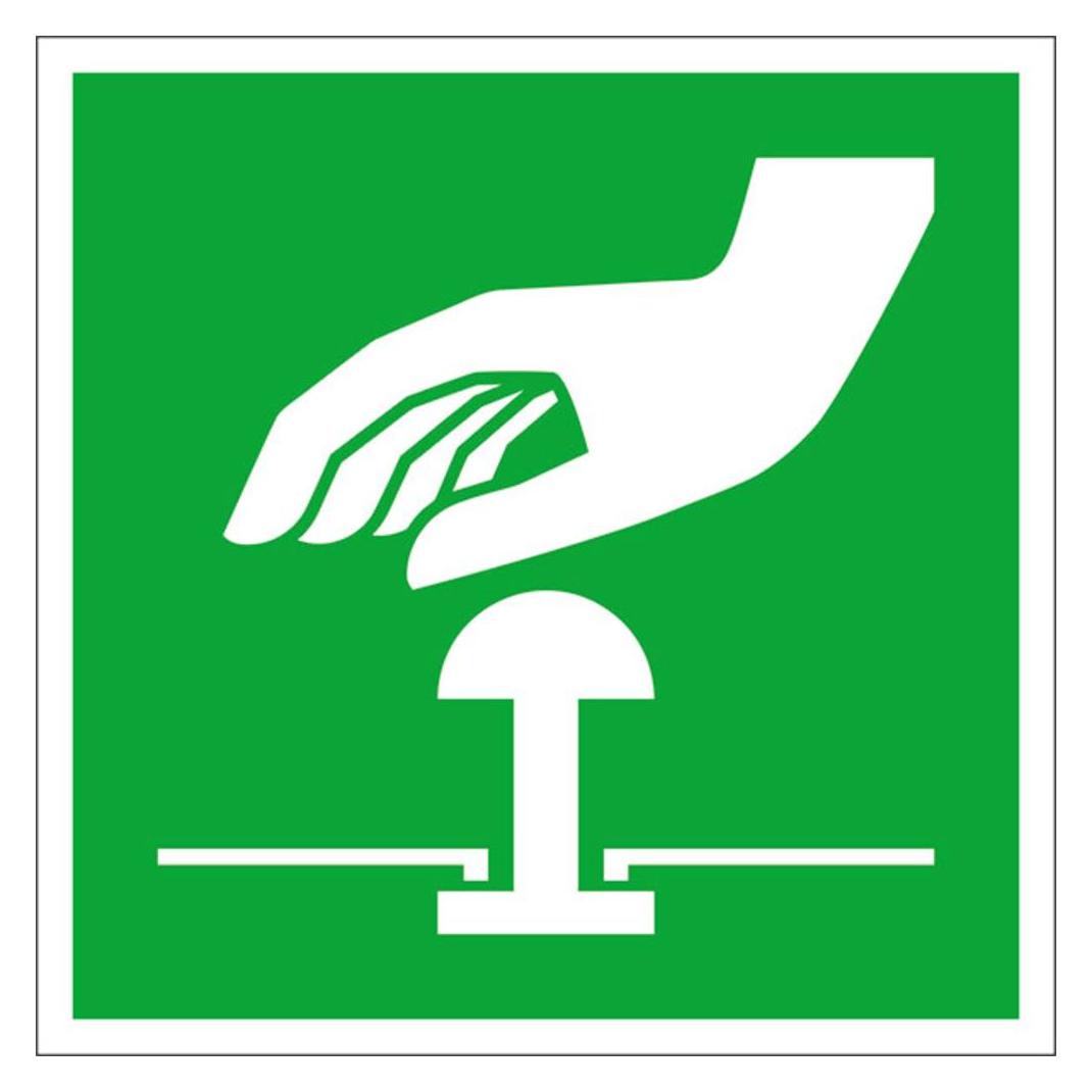 Wolk Fluchtwegschild Folie Not-Halt-Knopf SafetyMarking 38.A2097 B x H (38.A2097)
