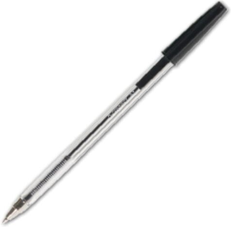 Gama Essencial Caneta Preta  Transparente   0.7mm