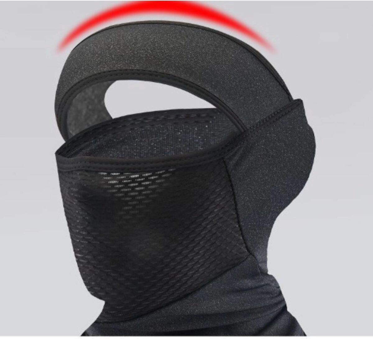 INF Outdoor Multifunktionaler Schlauchschal aus Nylon – feuchtigkeitsableitende Sonnenschutzmaske für Radfahren, Angeln und Schwarz
