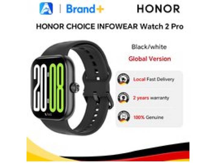 HONOR CHOICE Watch 2 Pro, wereldwijde versie smartwatch, 1,97-inch AMOLED-scherm met dunne rand, HONOR CHOICE INFOWEAR Watch 2 Pro