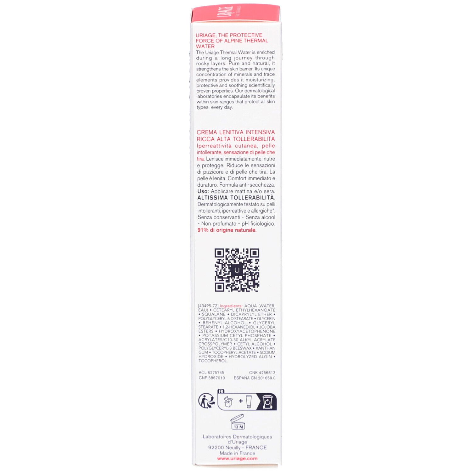 Uriage Tolederm Control Gesichtspflege reichhaltig 40 ml Creme