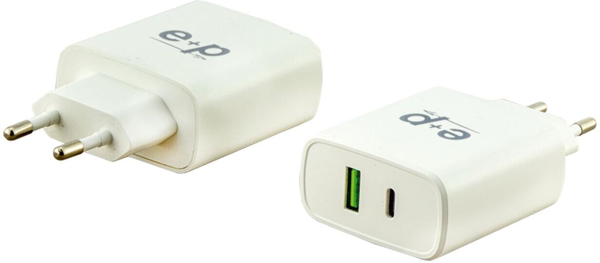e+p USB-Schnell-Ladegerät AC 212 100-240V 2 Ports (000014541200)