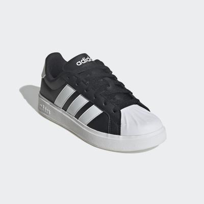Sneaker ADIDAS SPORTSWEAR "STREETTALK", Mädchen, Gr. 39, cschwarz, ftwwht, ftwwht, Synthetik, Schuhe Sneaker, inspiriert vom Design des adidas Superstar