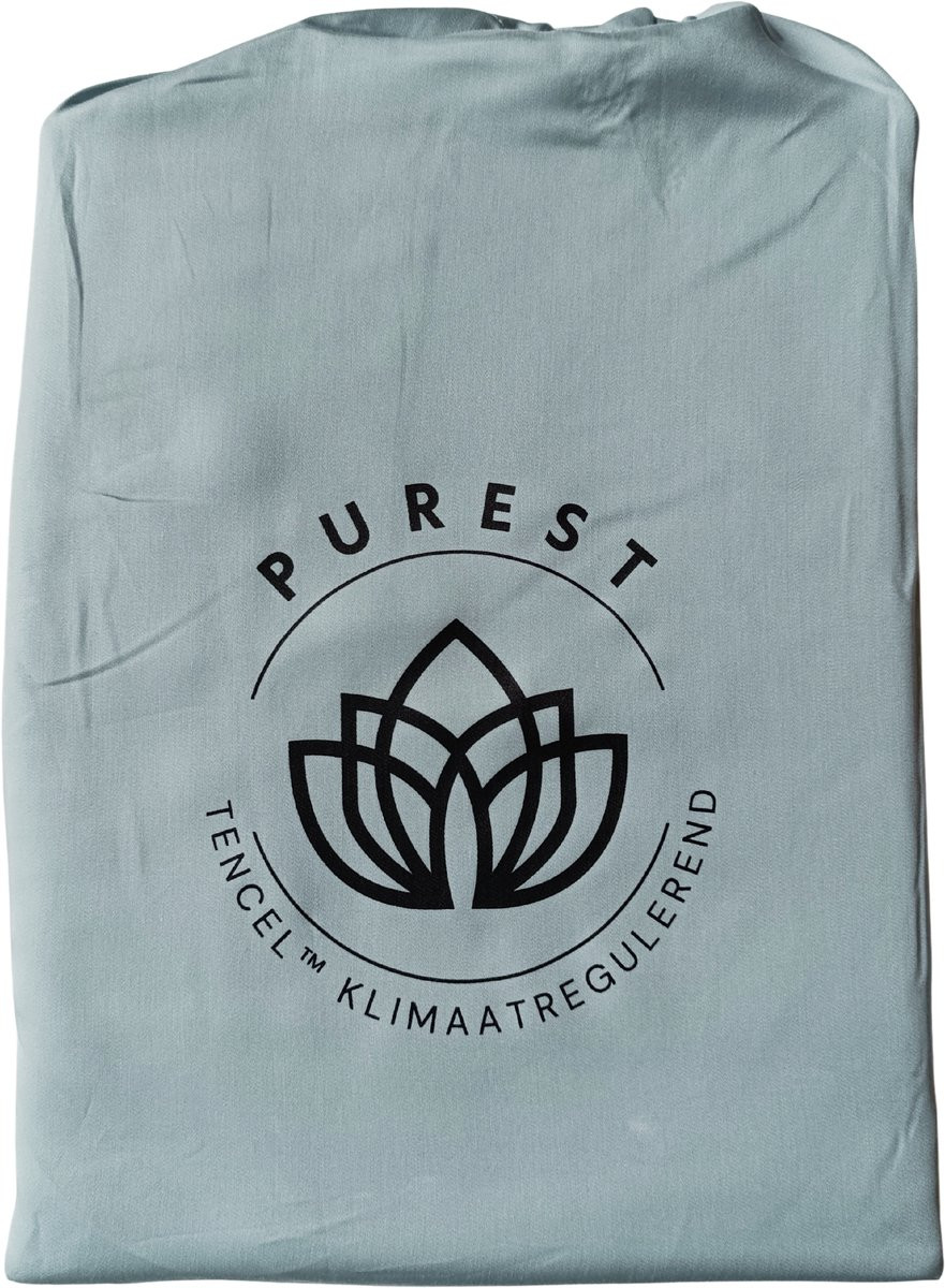 Purest Tencel Dekbedovertrek Grijsblauw 140 x 220 cm