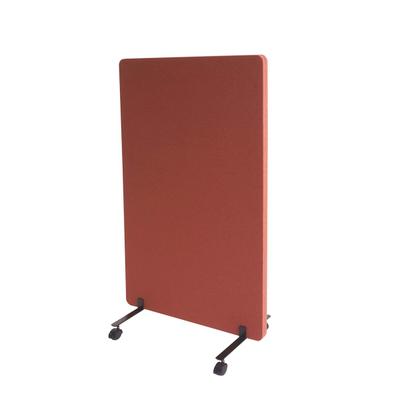 Proregal Akustik-Trennwand | HxBxT 127x80x39 cm | doppelwandig rollbar Stoff Braun | Büro-Sichtschutz Raumteiler Pinnwand