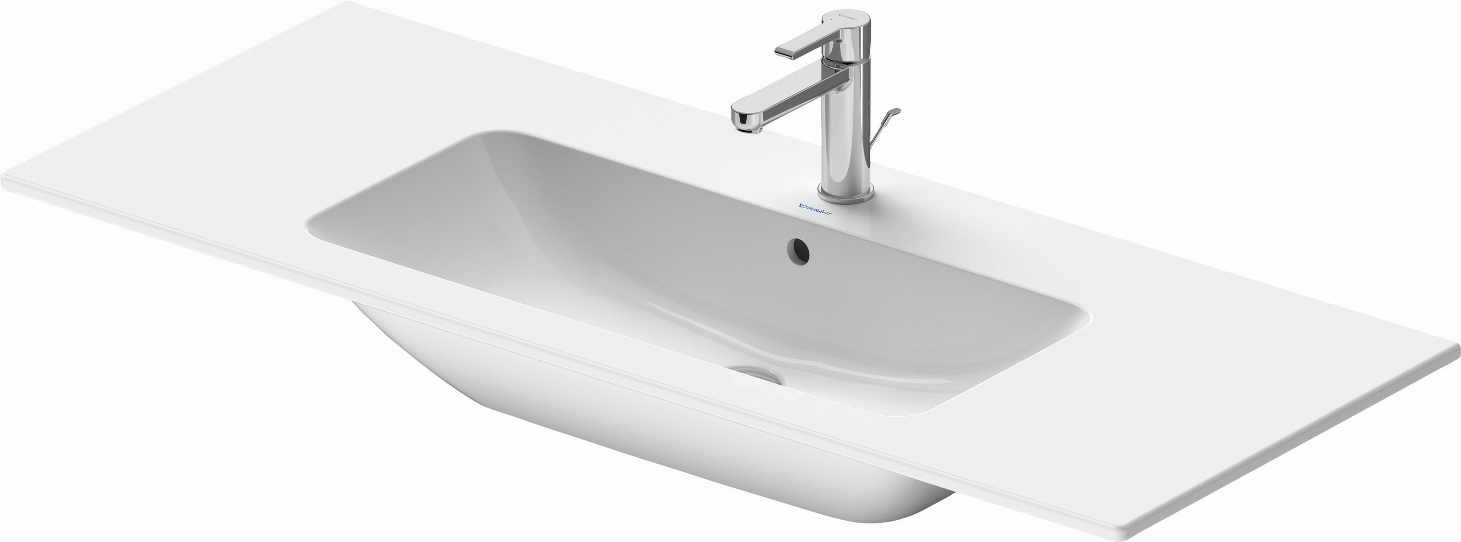 Duravit ME by Starck meuble vasque 23361200601 123 x 49 cm, blanc, wondergliss, sans trou pour robinetterie