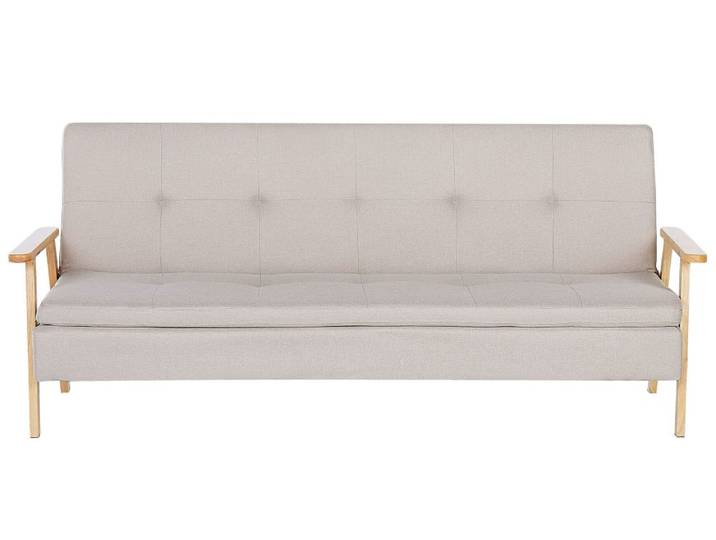 Canapé-lit 3 places tissu beige