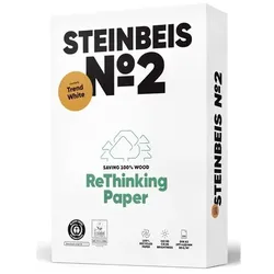Steinbeis Trend No.2 DIN A3 Druckerpapier 100% Recycelt 80 g/m2 Glatt Weiß 500 Blatt