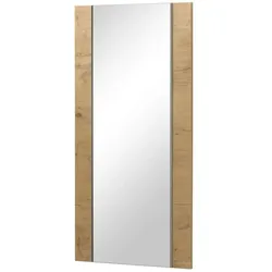 Spiegel  Life , holzfarben , Glas,Aluminium,Holzwerkstoff , Maße (cm): B: 59 H: 115 T: 2.0