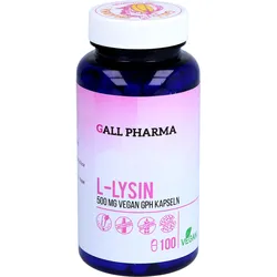 L-Lysin 500mg Vegan Gph Kapseln 100 ST