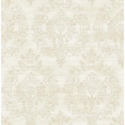 Seabrook Designs Erasmo Damask Unpasted Wallpaper