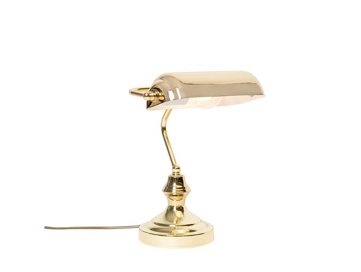 Lampe de table classique/lampe de notaire en laiton - Banker