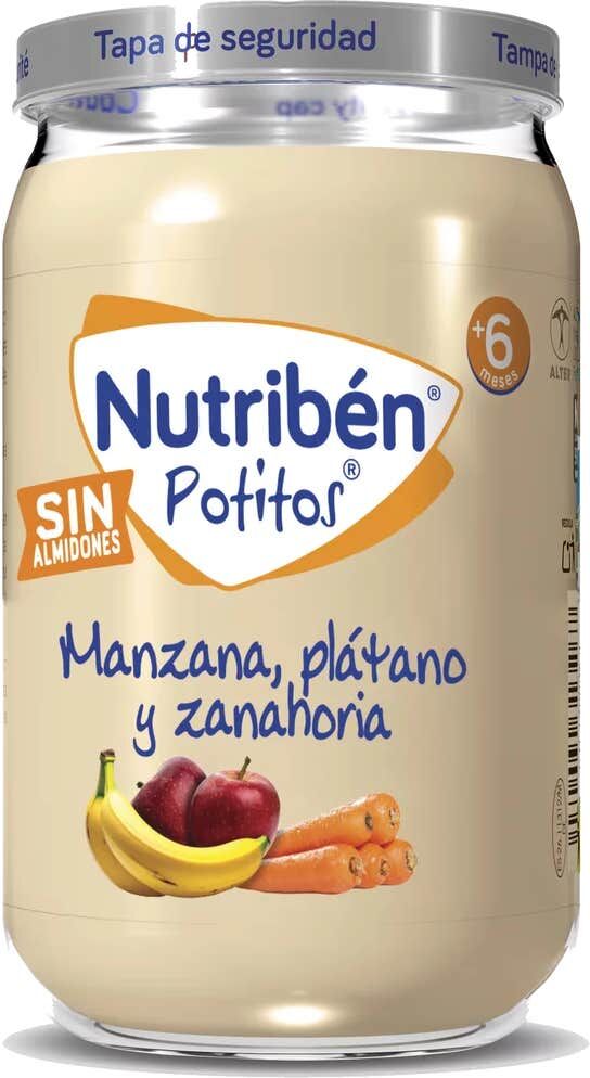 NUTRIBEN Nutribén Potitos manzana, plátano y zanahoria 1 potito 235g