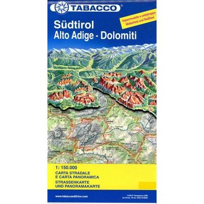 Strassenkarte Südtirol / Alto Adige - Dolomiti 1:150 000, Karte von , Tabacco Editrice
