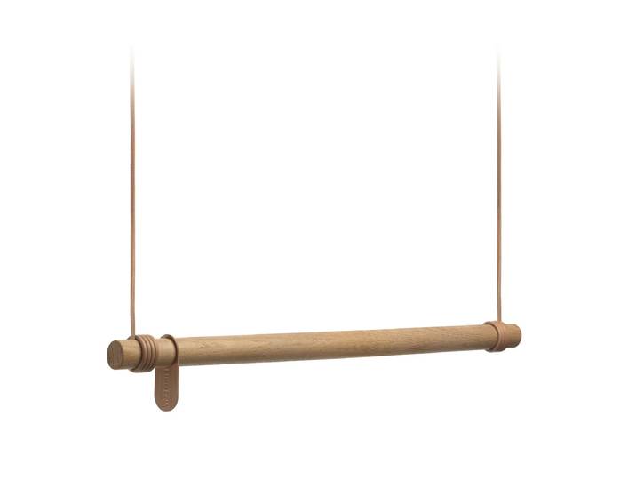 Lind DNA - Swing Hängegarderobe M (80 cm), Eiche natur / Leder natur