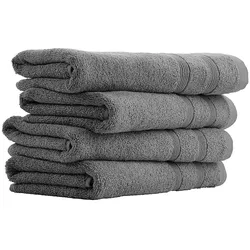 uncover by Schiesser Handtuchset Brooklyn - 4-teilig - 50x100cm - Dunkelgrau