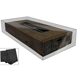 OUTFLEXX Premium Abdeckhaube für Feuertische z.B. 18926, 157x75x30cm, wasserbeständig, schwarz