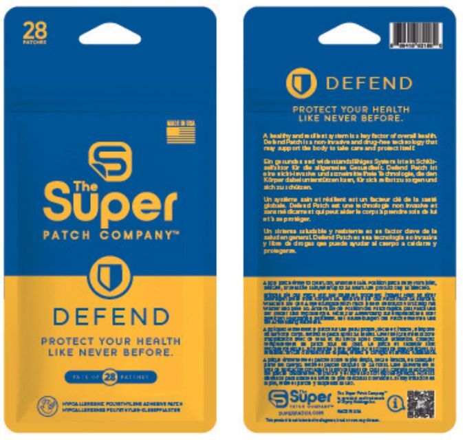 Defend Super Patch - Pacote de 28 parches: Estimulação vibrotáctil facilita a manutenção da saúde geral
