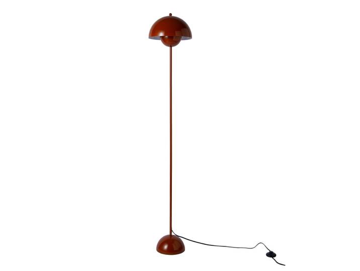 Lampadaire style champignon métal rouge bordeaux 160 cm