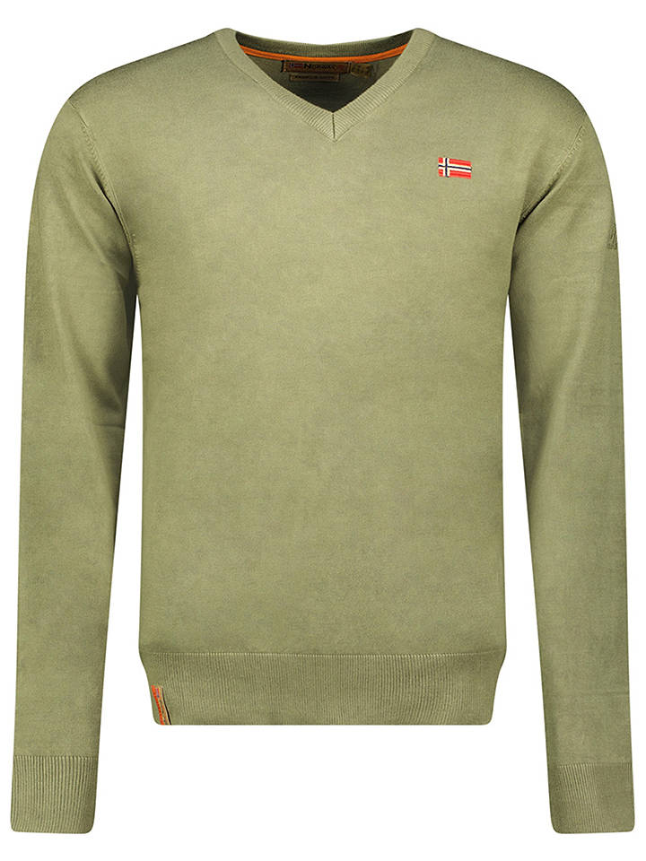 Geographical Norway Pullover in Khaki - 3XL