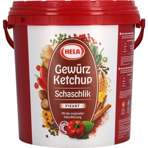 Hela Ketchup Gewürzketchup Schaschlik pikant, im Eimer, 10 kg