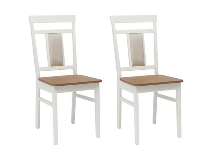 POUFGDR Esszimmerstuhl, 2 Stück, Massivgummi Gepolsterter Sitz, lackierte Oberfläche, stabiler Holzrahmen, Esszimmer, Küche, Büro