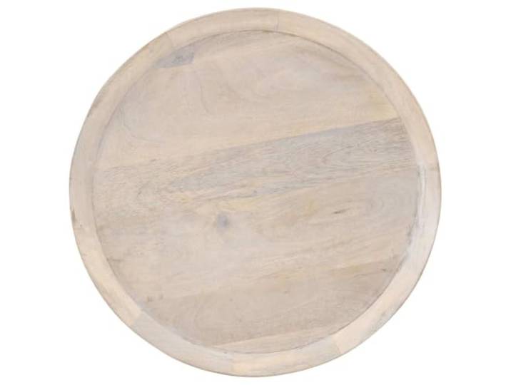 MNCVXAXG Runder Beistelltisch aus Mango Massivholz Ø60 x 75 cm Gebleichtes Finish und Handwerkskunst, einzigartige Maserung, stabile Tischplatte, Verwendung als Couchtisch