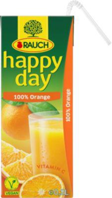 happy day Fruchtsaft, 100 % Orange, 6 x 1 l
