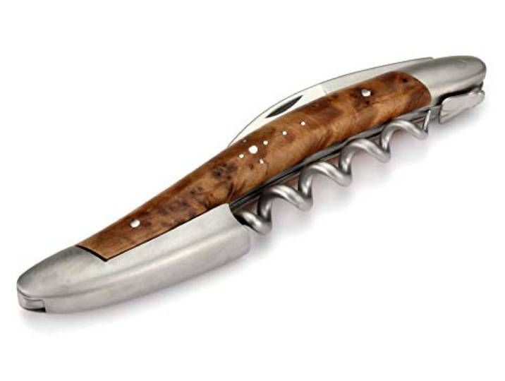 Forge de Laguiole Kellnermesser - Griff Thuja - Edelstahl matt - Weinöffner Sommelier Korkenzieher