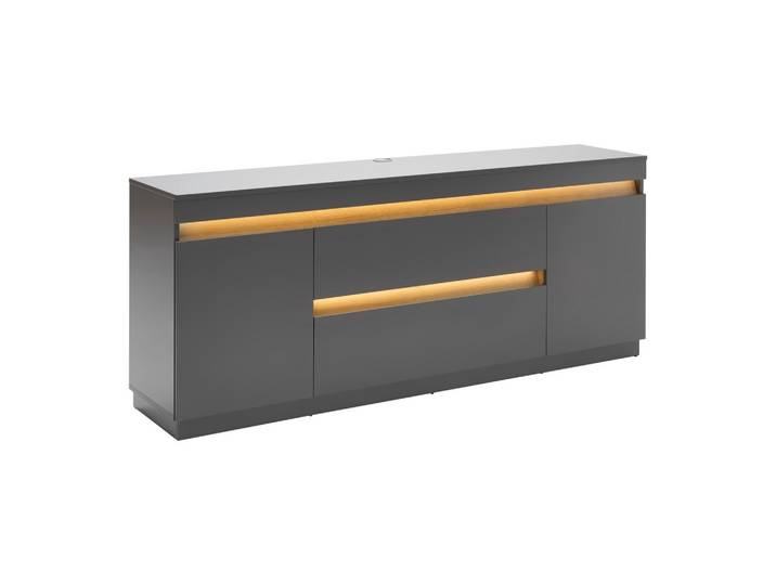 TV-Element SAMU Anthrazit, Eichefarben 180/74/40 cm