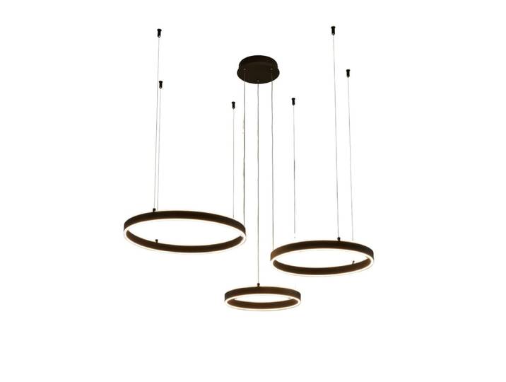 Lustre en aluminium, fer et pvc noir 89.5 cm