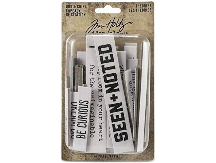 Idea-Ology spaanplaat Quote Chips 47/Pkg-Theorieën TH94045
