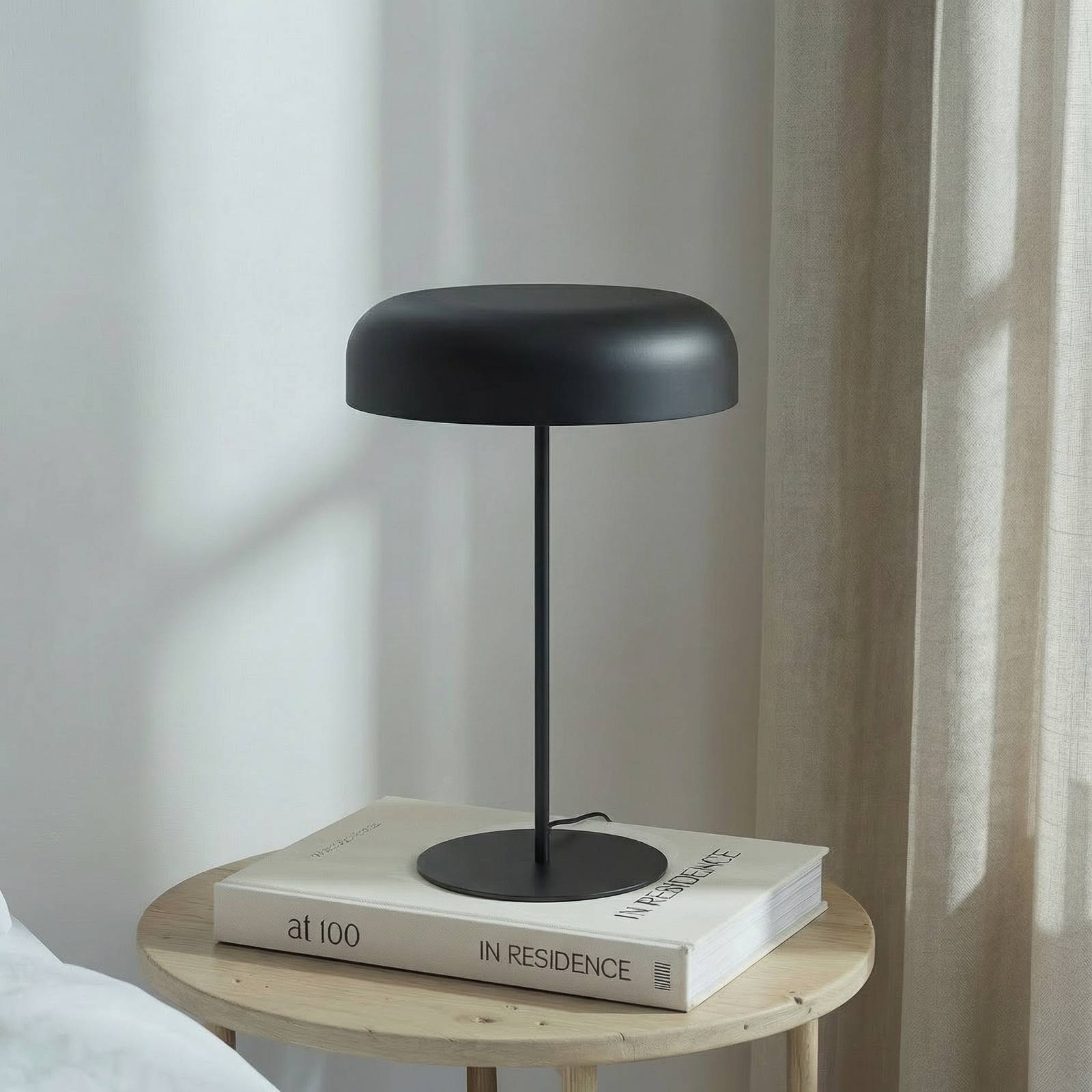 Tischlampe Edion Lindby, schwarz, für Wohn- / Esszimmer, Metall, Modern, Tischlampe