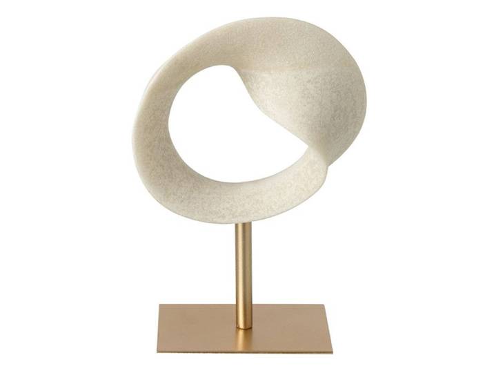 Objet Déco Abstrait  Bastien  30cm Blanc & Doré