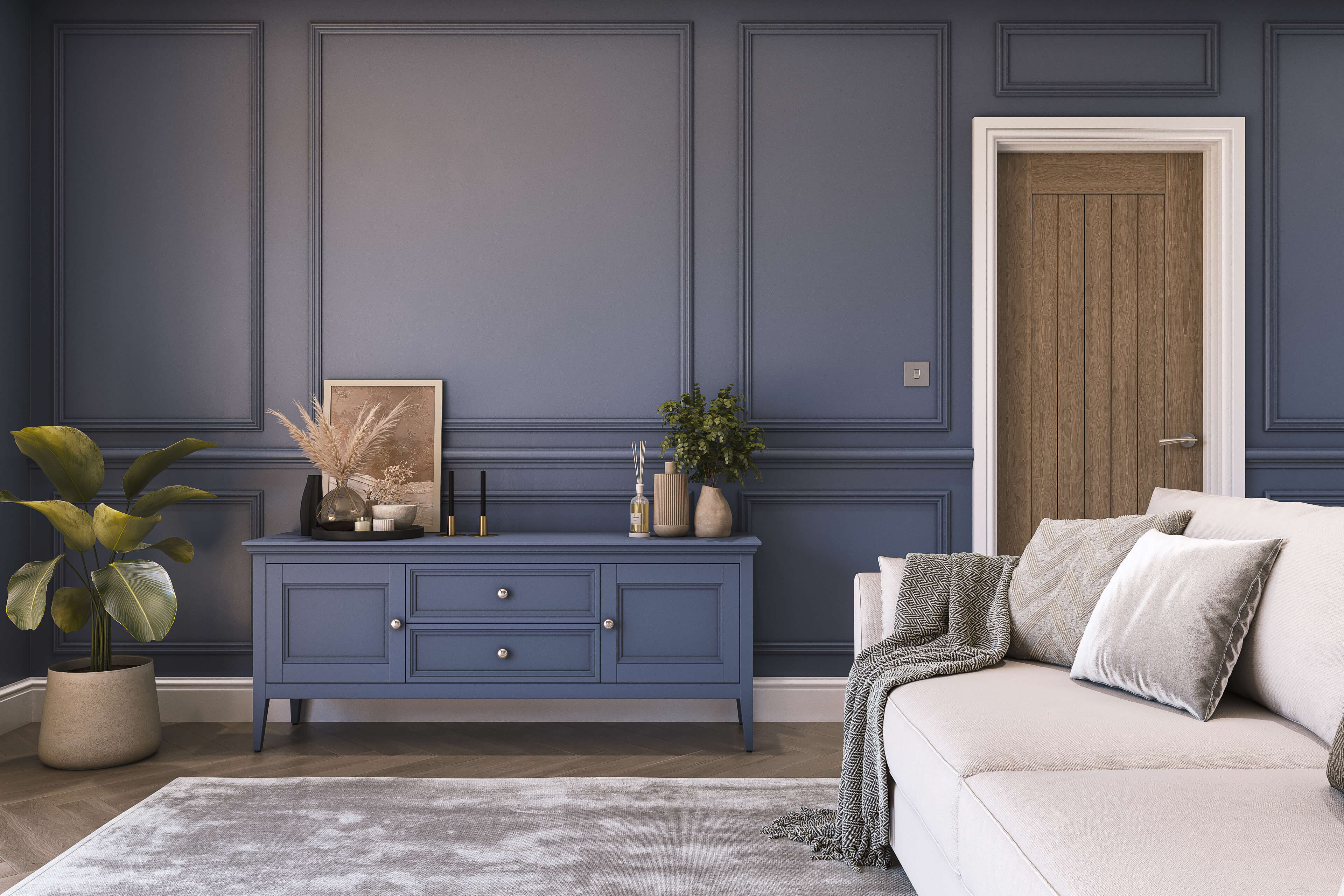 Hemway Chalk Paint   Dark Lavender   Shabby Chic   Furniture   Chalky Matt Finish - Dark Lavender - 1L