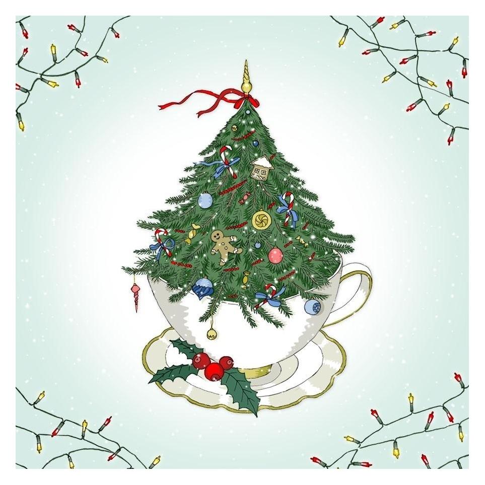 Clear Creation Swarovski quadratische Karte CL2305 Weihnachtsbaum (41958320)