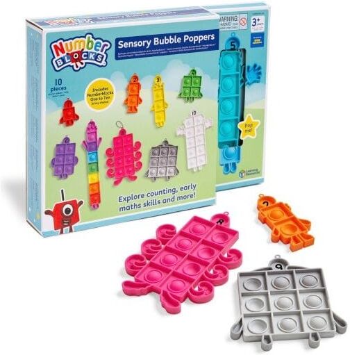 Numberblocks Sensory Bubble Poppers - Counting Toy for Kids - Ages 1-10 - 10 Unique Pieces - 5cm x 7cm