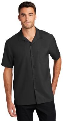 Port Authority W400 Short Sleeve Performance Staff Shirt in Black size Large   Polyester
