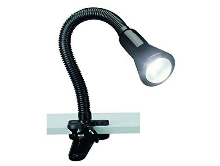 Trio Leuchten Klemmleuchte Flexo 5028010-02, Metall/Kunststoff schwarz, exkl. 1xE14, Lesearm flexibel