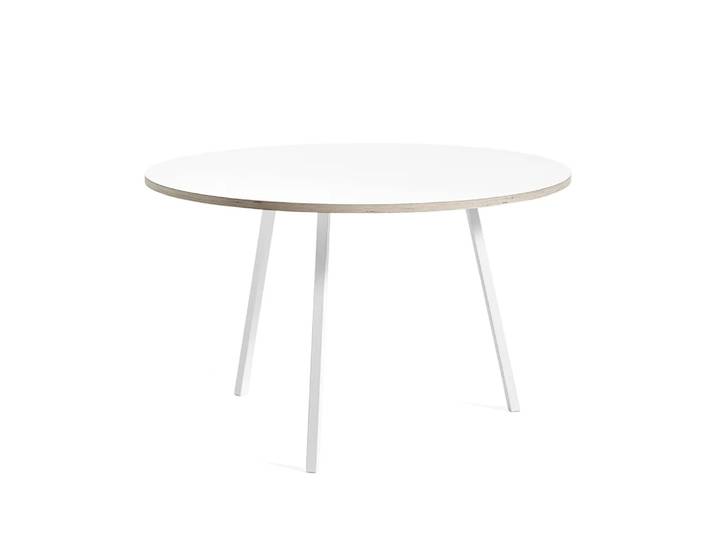 HAY Loop Stand Esstisch rund White laminate-white, Ø120 cm