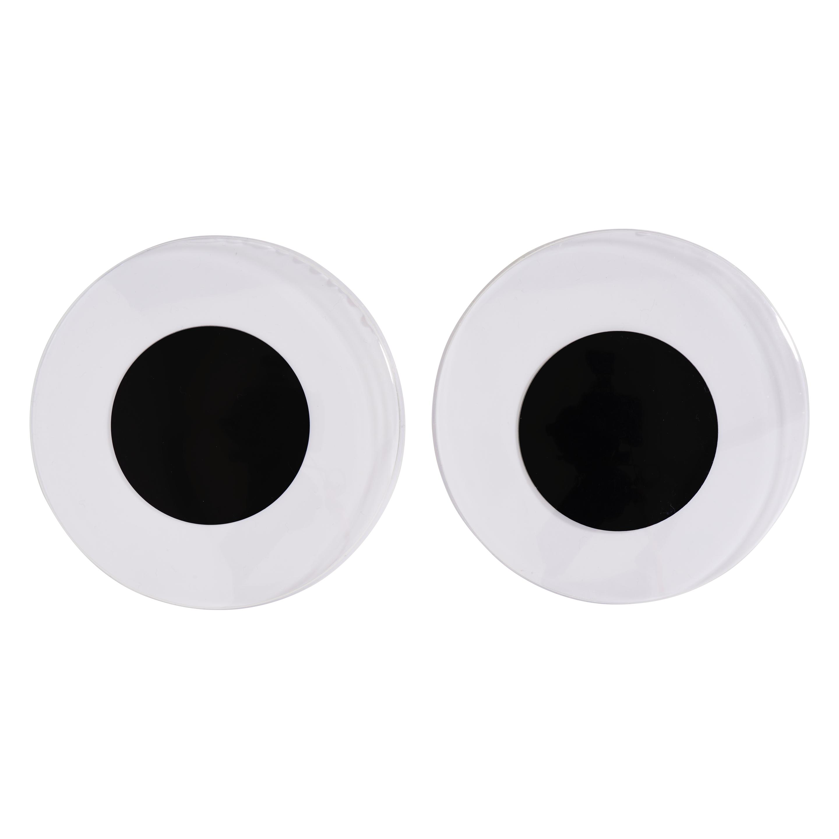 Glorex Wackelaugen selbstklebend "XL", Ø 75 mm, 2 Stück (62249451)